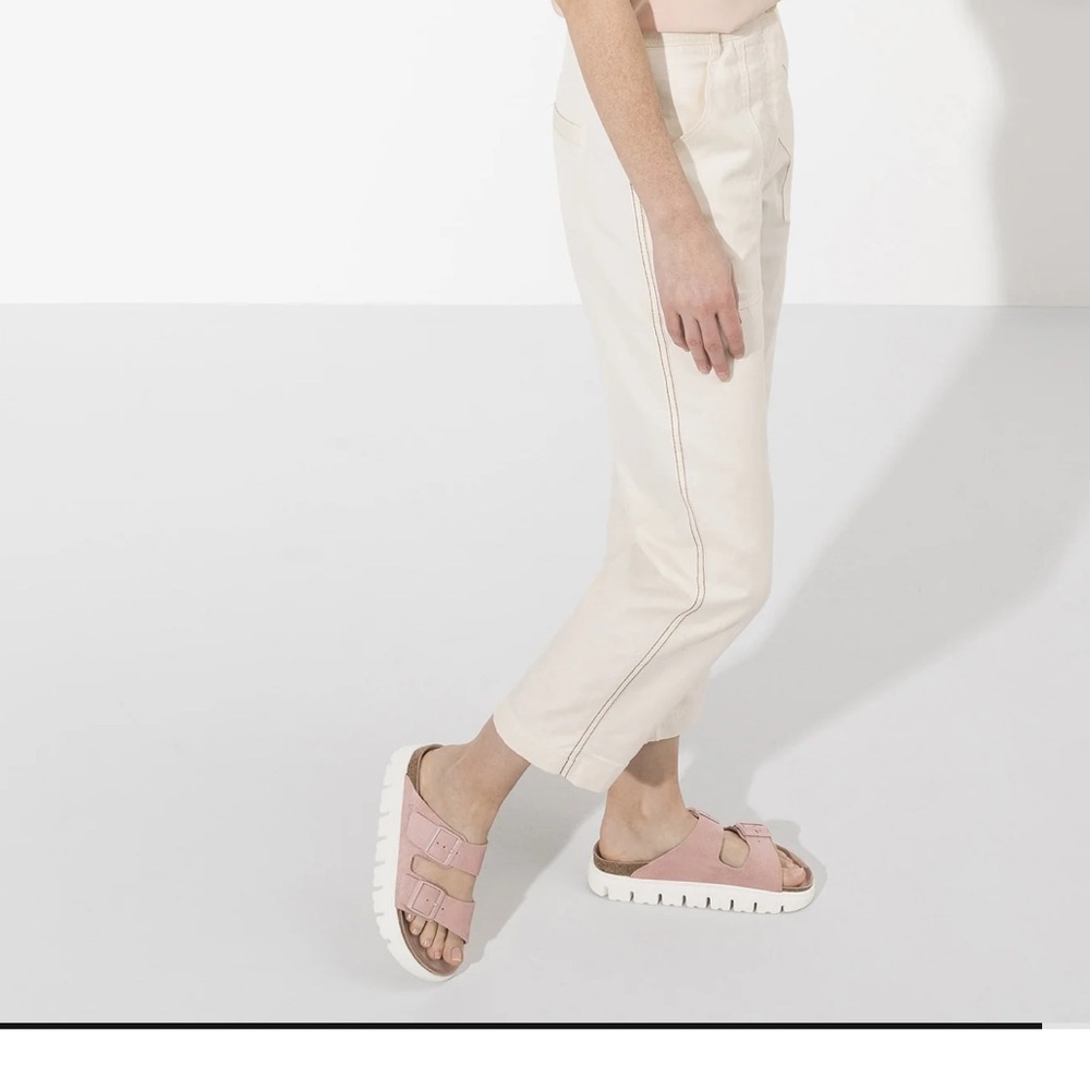 Women's Pink Double-Strap Slide Sandals